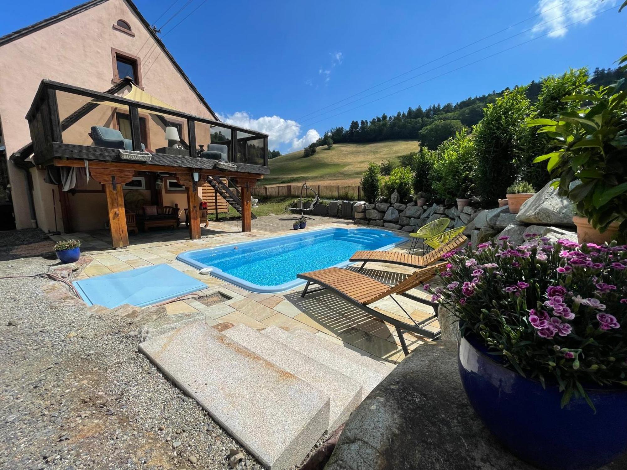Ferienhaus Kappel Mit Pool Freiburg im Breisgau Exteriör bild