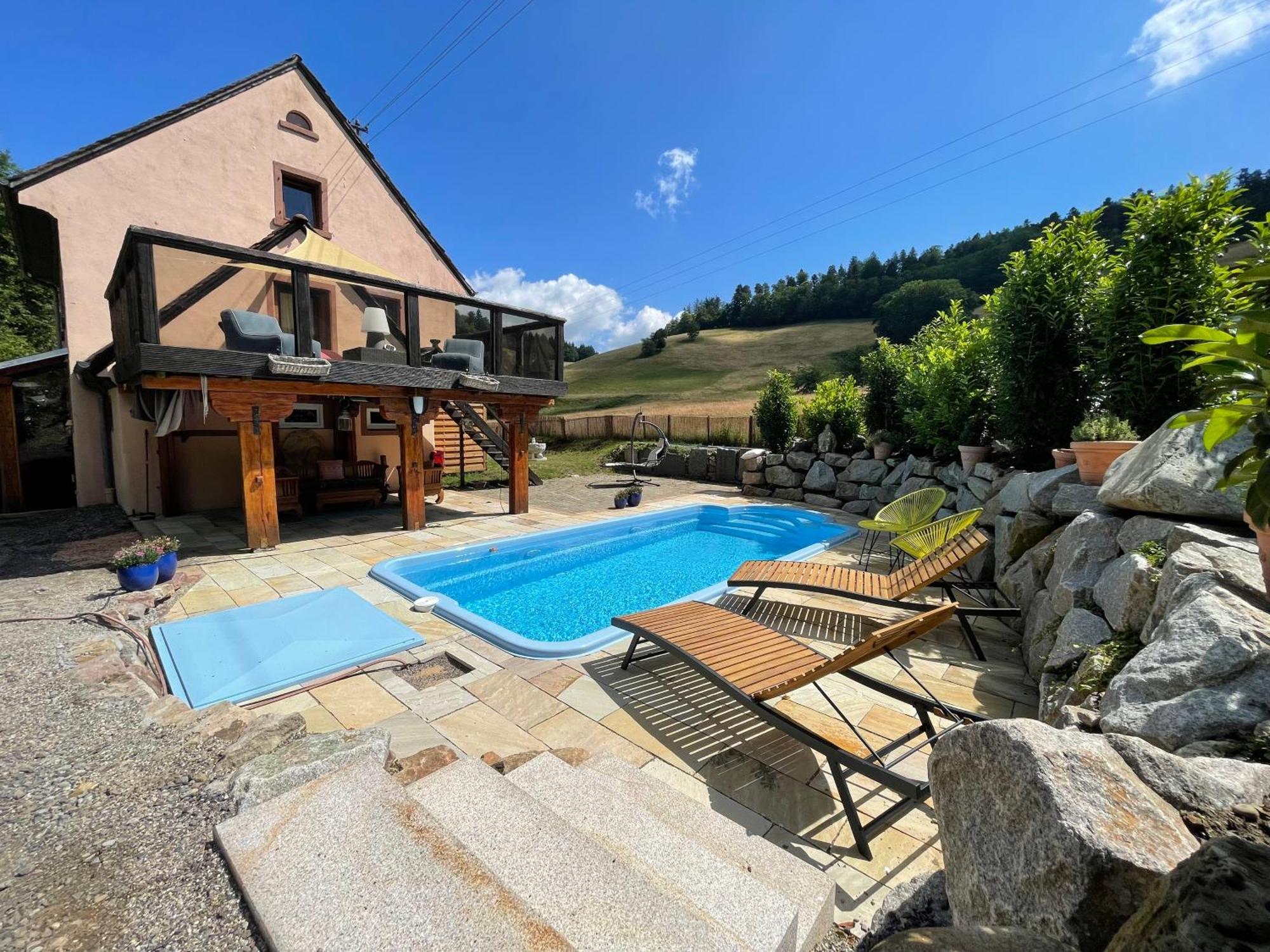 Ferienhaus Kappel Mit Pool Freiburg im Breisgau Exteriör bild